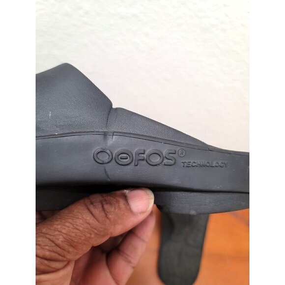 Oofos OOahh Recovery Slides Unisex Size 7W 5M Black Comfy Sandals - Picture 8 of 9